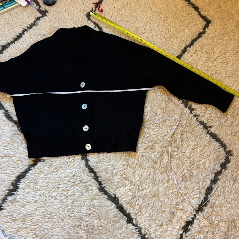 Black Cardigan Sweater with Pockets